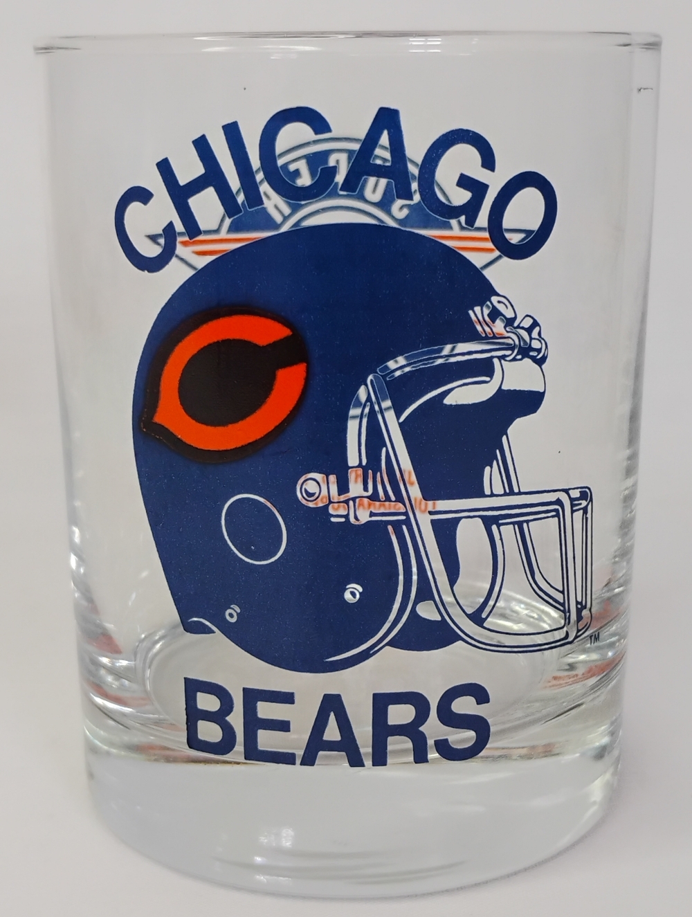 Vintage Chicago Bears 1986 Super Bowl XX Tumbler Glass Retro 80s Football NFL